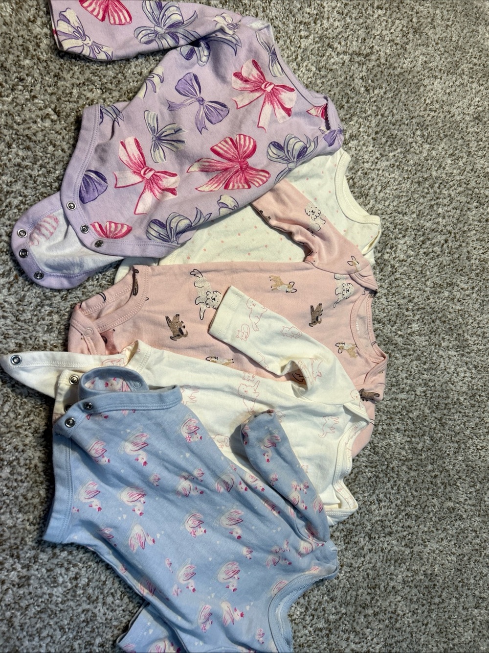 Baby Girls Long-Sleeve Bodysuit Set Sterling Baby/Carters